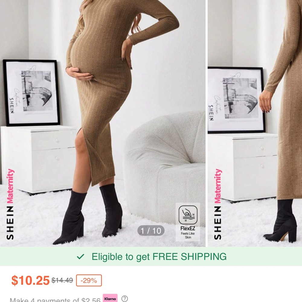 Split leg bodycon dress